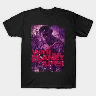 Apocalyptic Odyssey Commemorate the Apes' Fight for Survival and the Dystopian World in the Film T-Shirt